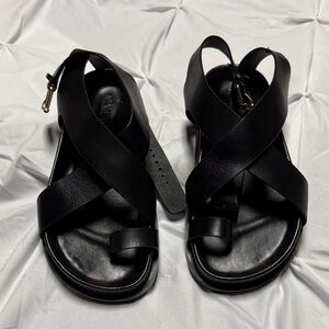 A. Emery Jalen Black Sandals
